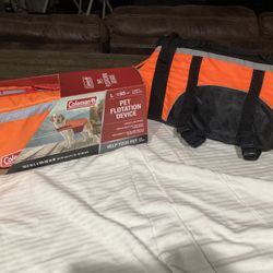 NEW Pet flotation, device/ Dog life jacket medium $15 large 25