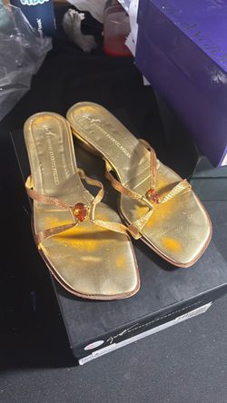 Vintage Giuseppe Zanotti Gold Sandal Slides