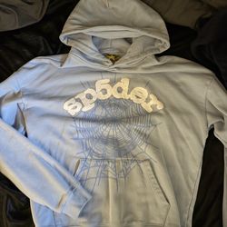 Spider hoodie light Blue