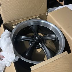 Ridler 695 Series Matte/Satin Black with Machined Lip - 20" Wheels