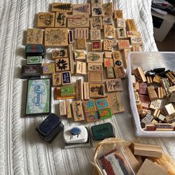 Wood Stamps, Ink Pads Etc. 