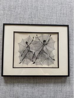 Phyllis Rash Hughes Signed “Webs” Minimalist Print