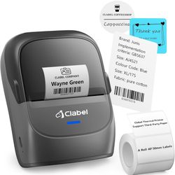 Brand New      CLABEL Label Maker Machine with Tape: 221B Inkless Label Printer 2 Inch Portable Bluetooth Handheld Sticker Barcode Thermal Printer Com