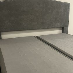 King Bed Frame with Box Springs 