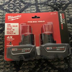Milwaukee M12 12V Battery Pack 6.0Ah 