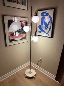 Vintage Mid Century Modern 3 Light Cascading Robert Sonneman Attributed Floor Lamp