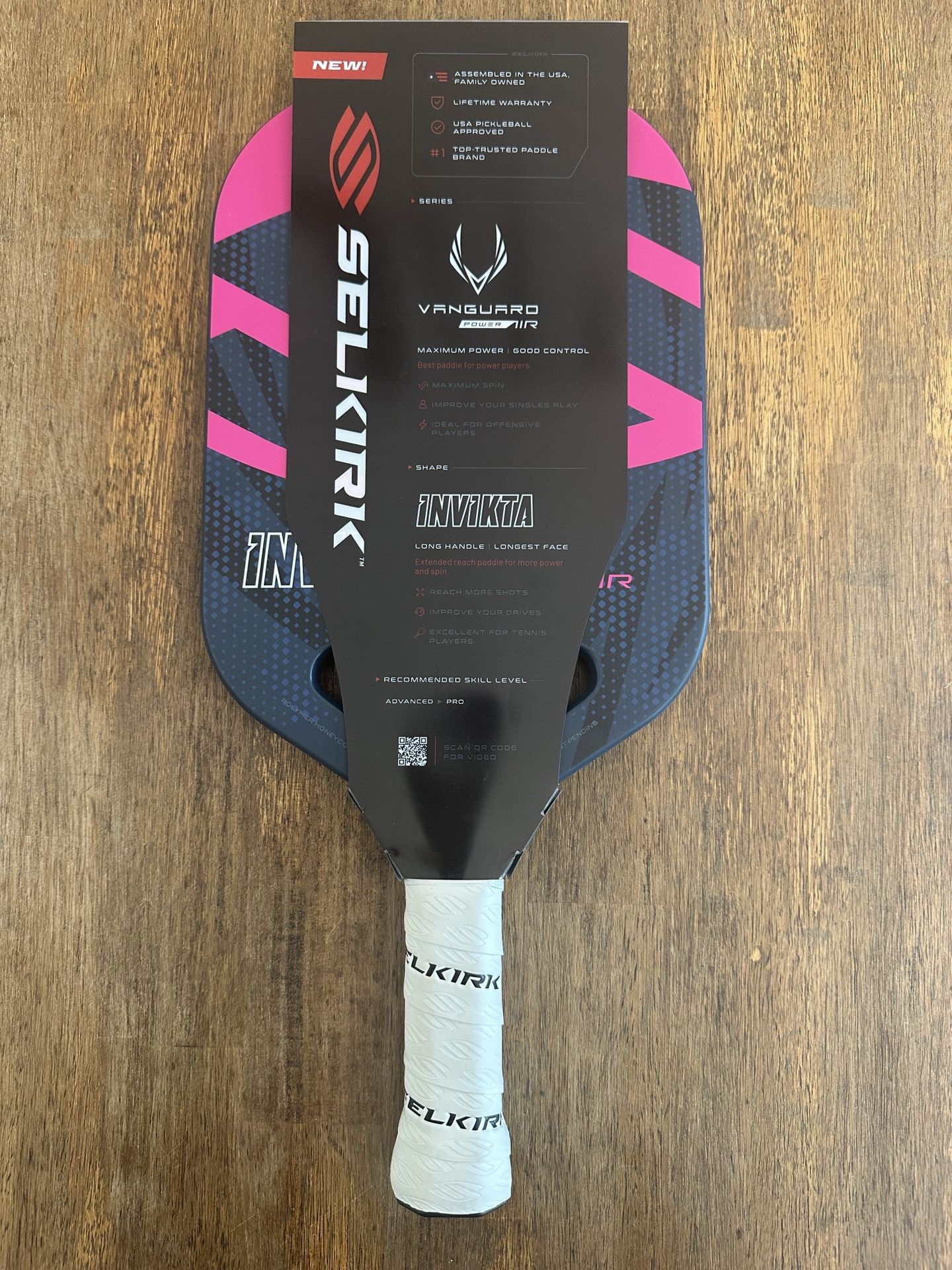 NEW Selkirk Vanguard Power Air Invikta Pickleball Paddle