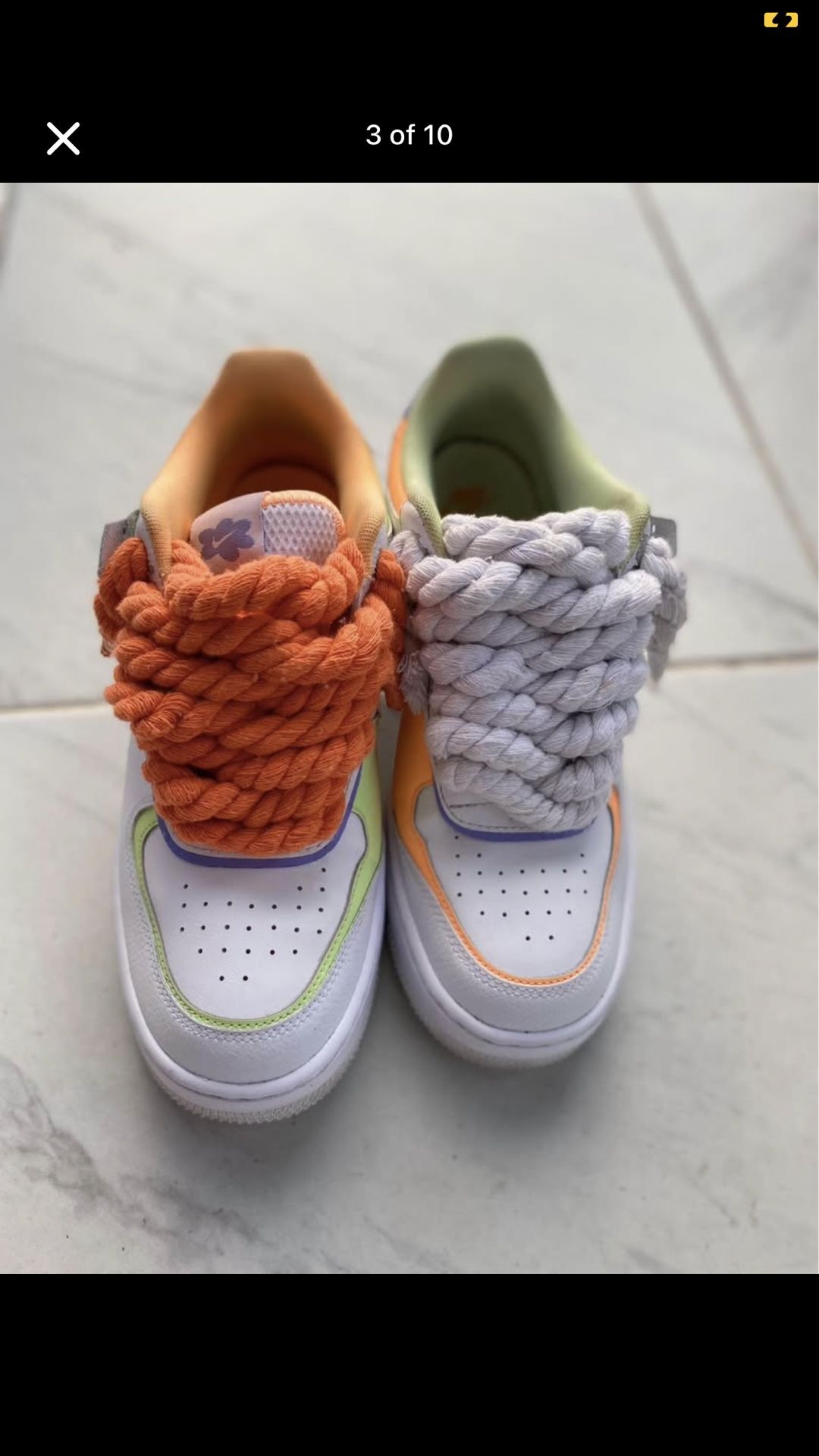 Nike Air Force 1 Shadow. Custom shoelaces!