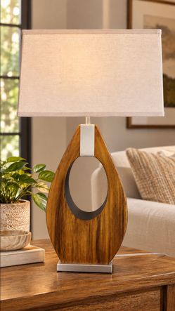 NOVA of California Pearson 30" Pecan Wood Table Lamp – Model 10394 – New