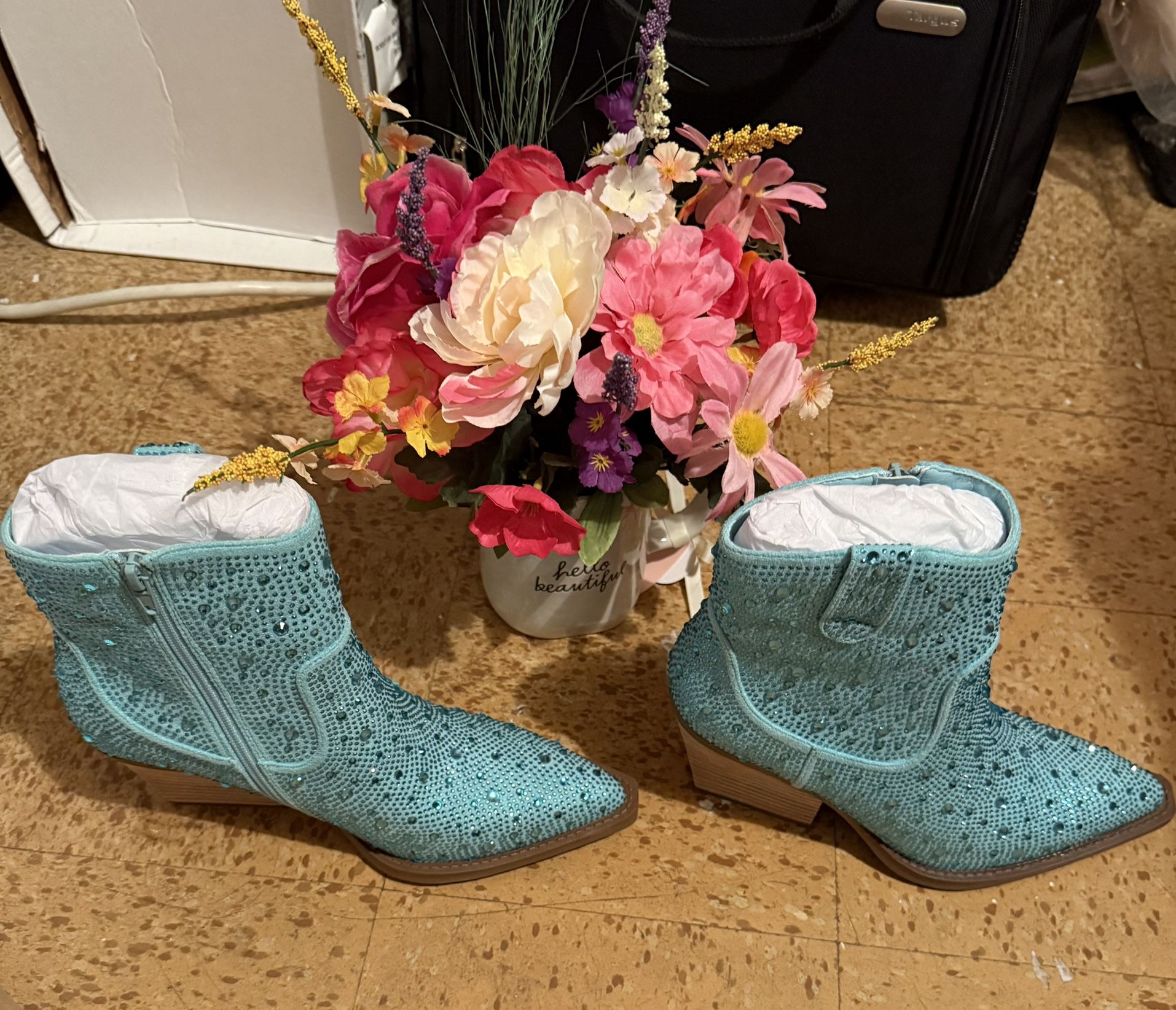 Turquoise Boots