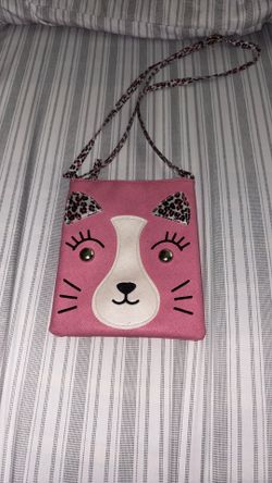 Pink cat purse