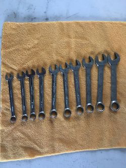 Snap on 10 pc 12 pt Metric short combo wrench set