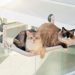 Cat Window Perch Cat Hammock Seat for Indoor Cats Reversible Mat Use Year-Around Foldable Cat Bed Providing All-Around Sunbath Saving Space Washable H