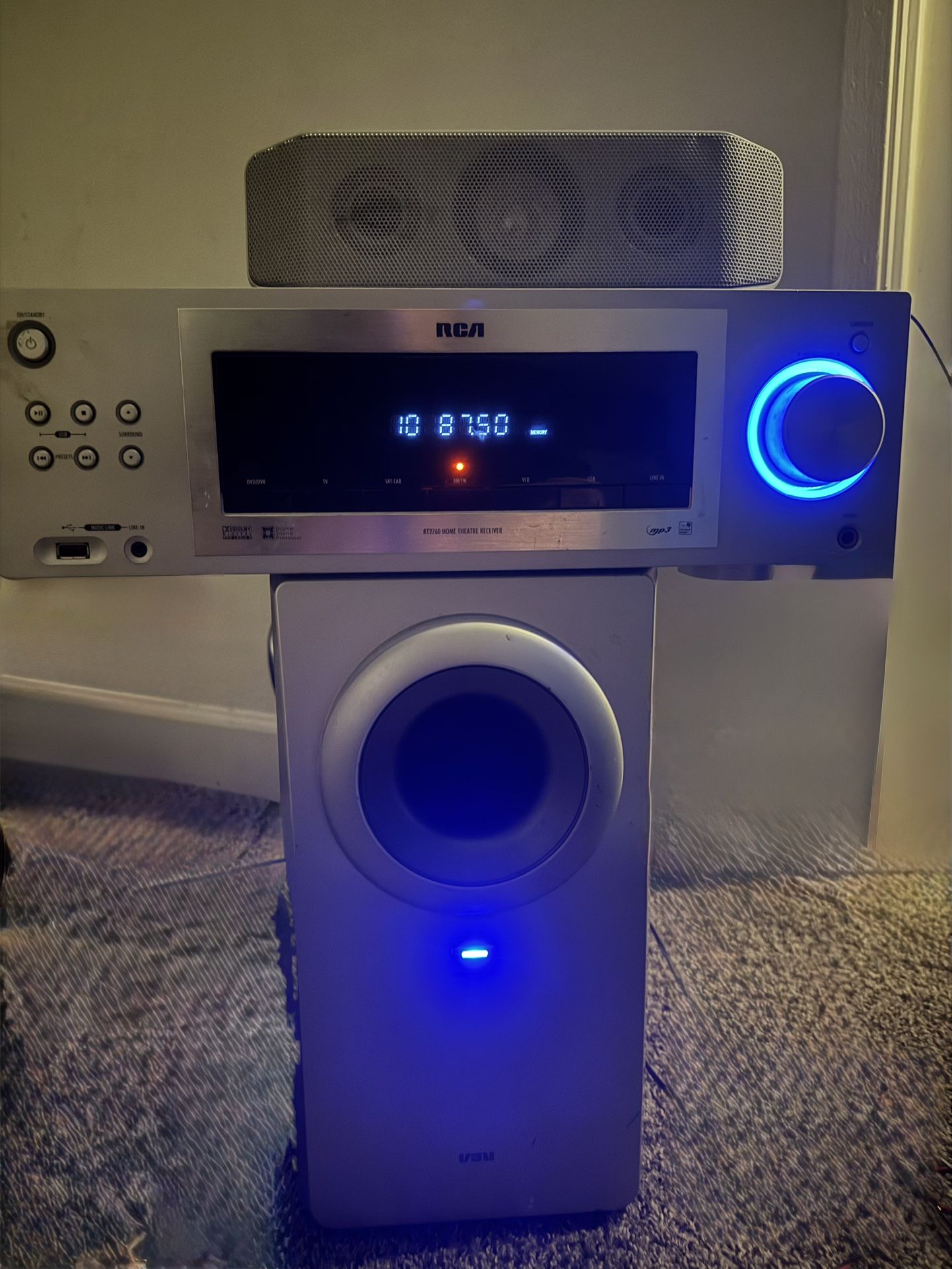 RECEVER & 2 Speakers All RCA