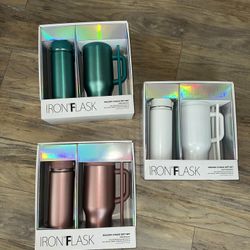 3 Sets Of Iron Flasks