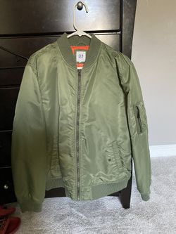 GAP olive bomber jacket