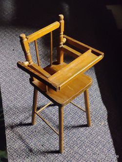 Antique mini  wooden highchair