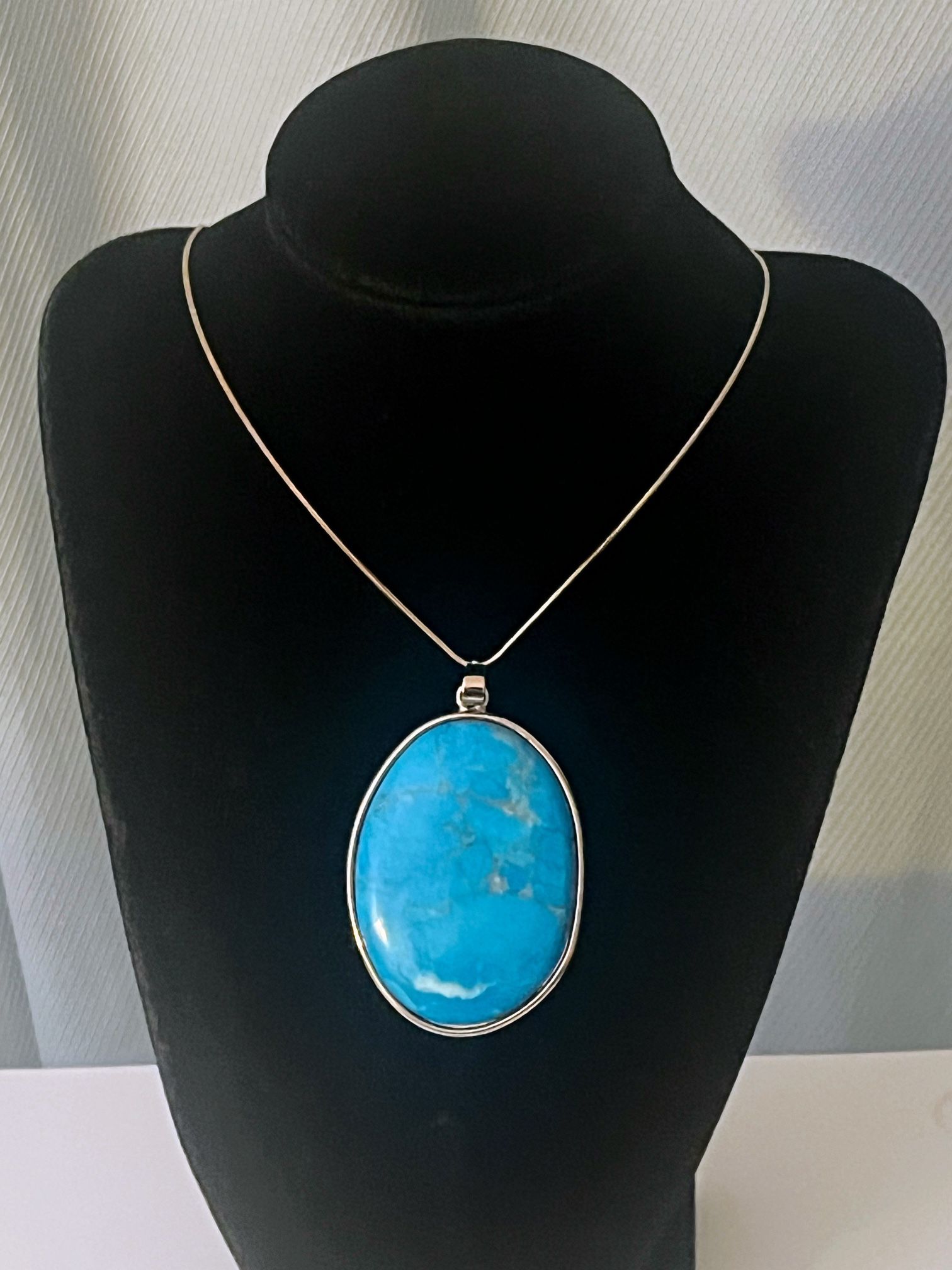 Turquoise Pendant Necklace Costume Jewelry