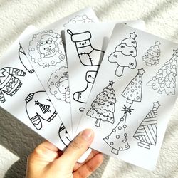 Color Your Own Christmas Stickers