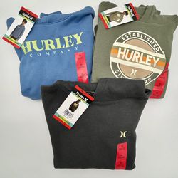 *Williamsfield & Higley* 3 New Hurley Hoodie Sweatshirts Boys Size 10/12