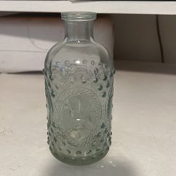Old Embossed Bottle Vase 