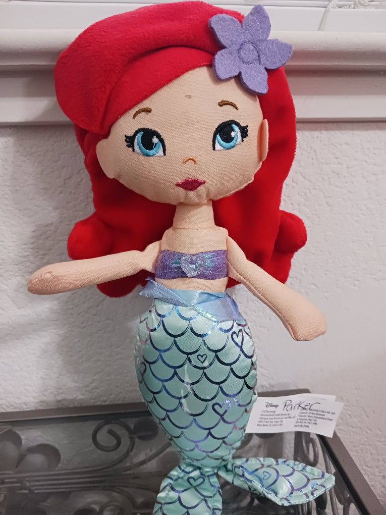 Disney Little Mermaid 12" Stuffed Plush Ariel Doll 