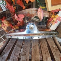 Mercury 1949 Trunk Chrome Trunk Latch, Handle, Bezel, Emblem 