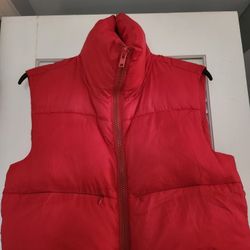 Puffer Cropped Vest Ladies Size Small 