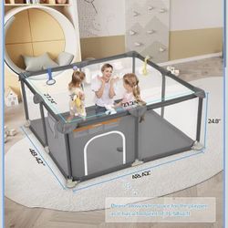 Baby Playpen, 47"x47" Play Pens for Babies and Toddlers,