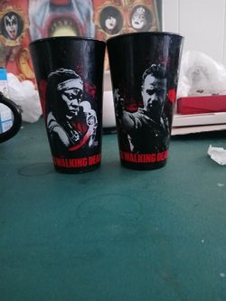 Walking Dead Novelty Cups And Dog tags 