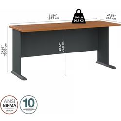 72" desk Workstation