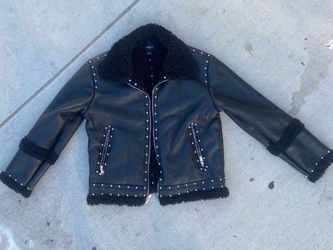 HEAVY BLACK STUDDED LEATHER JACKET