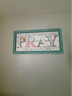 “Pray” wall art