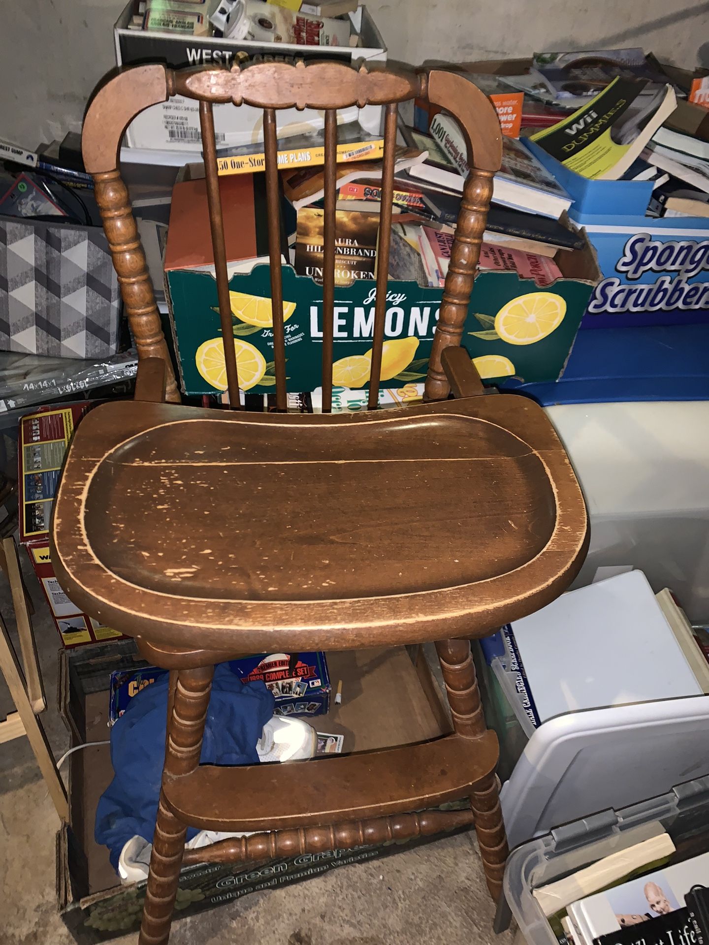 Amish Wooden Highchair Wooden Handcrafted 