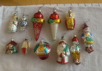 14 Glass Ornaments 