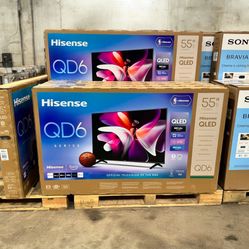 HD227 55QD6 55” Hisense smart 4k Qled hdr tv Floor Model Display 