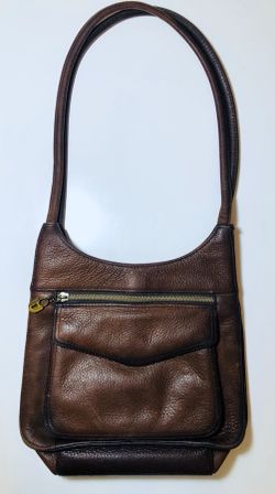 Sonoma Jean Company Brown Leather Double Handle Women's Brown Shoulder Bag Purse