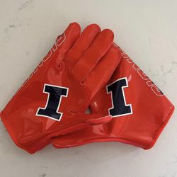 Illinois College Football Gloves Size Xl