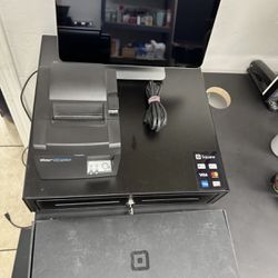 Square POS Terminal Register Complete  W/ Printer, And Cash Drawer.