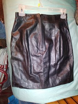 Leather biker skirt