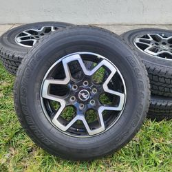  wheels and tires taken off a 2021-2024 Ford Bronco. 