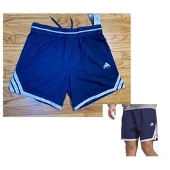 ADIDAS CRAZY LITE loose fit 7” basketball shorts Navy blue white Men’s sz XL NEW