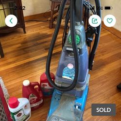 Hoover Steam Vac & 3 Partially Fill Carpet Cleaning Solutions 