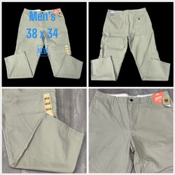 Mens Dockers 38 x 34 Chino Khakis Pants Khaki Cotton Straight Classic Fit NWT