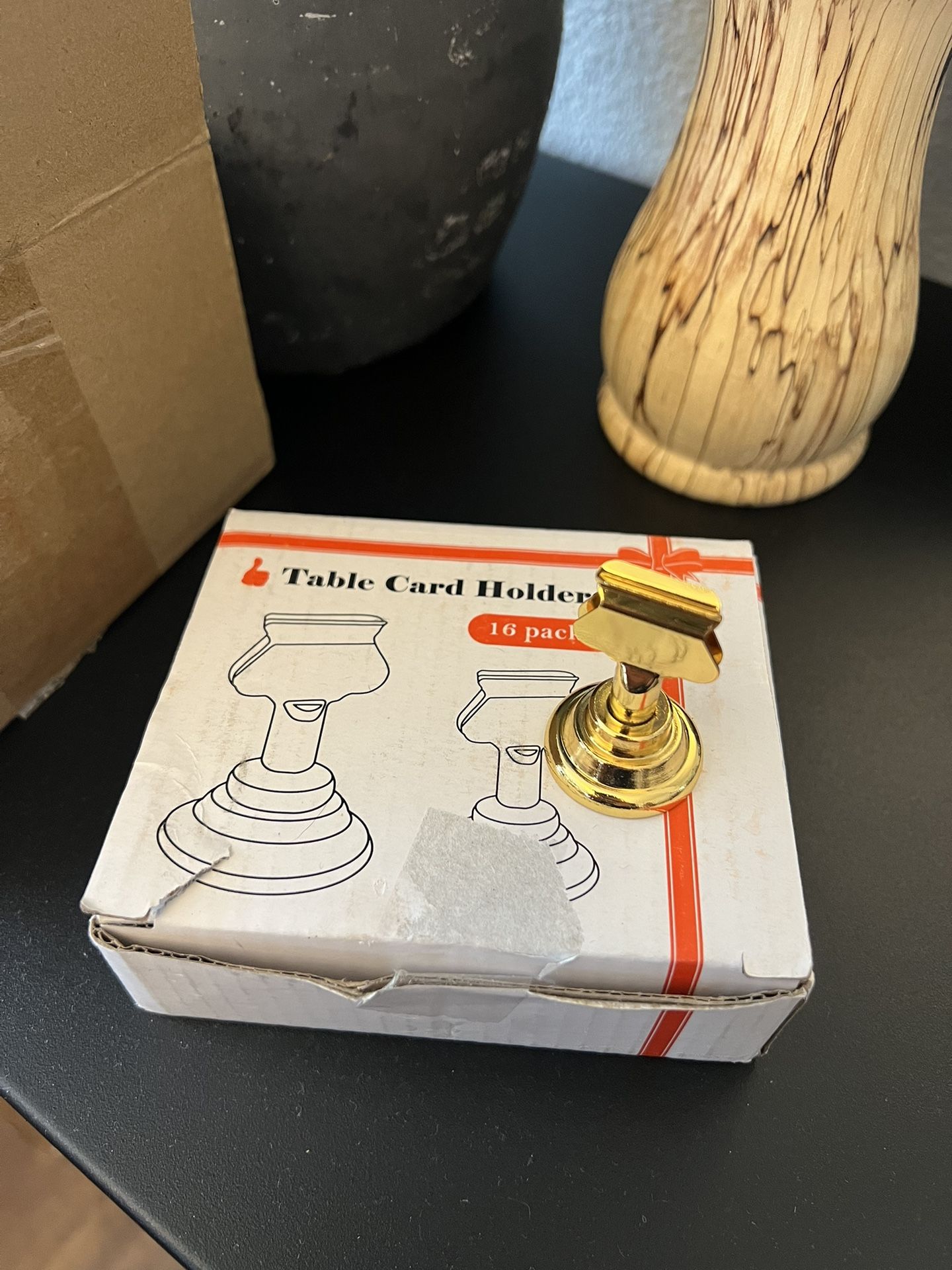 Small Gold Table Card Holders