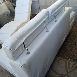 Leather White Couch And Lounge