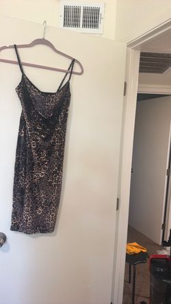 Leopard velvet dress