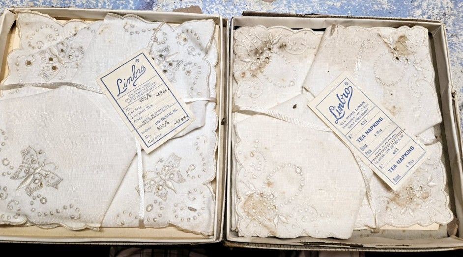 2 Sets Of Linbro Tea Napkins