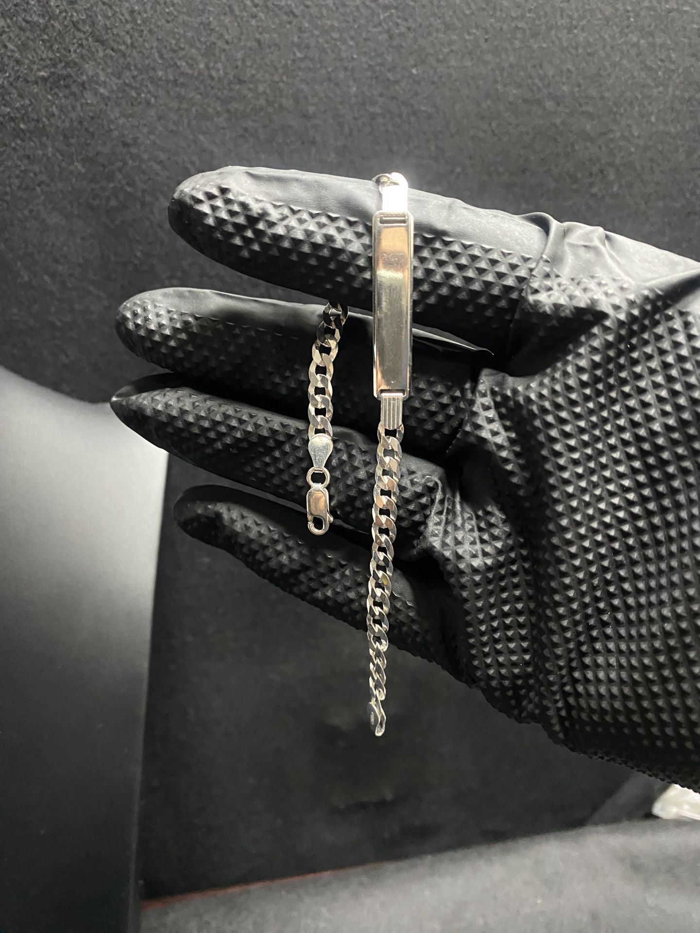 925 Silver ID Cuban Bracelet 8β