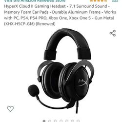 HyperX cloud II gaming headset -7.1 surround sound